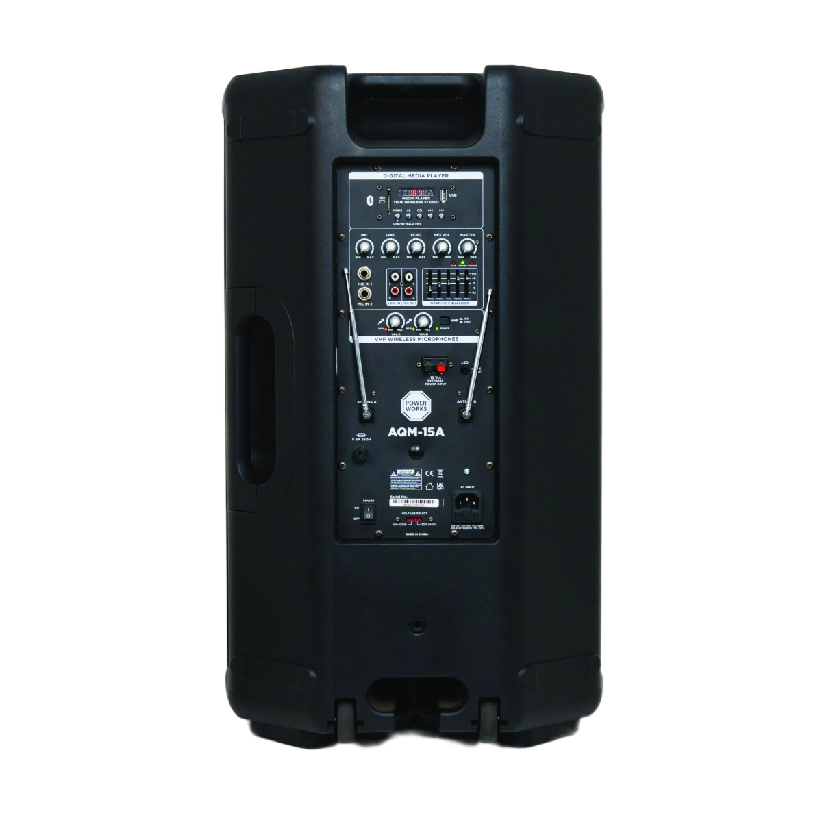 PowerWorks AQM-15A Battery Active Speaker with Bluetooth